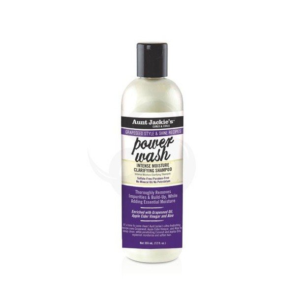 Aunt Jackie's Grapeseed Style & Shine Recipe Power Wash Intense Moisture Clarifying Shampoo