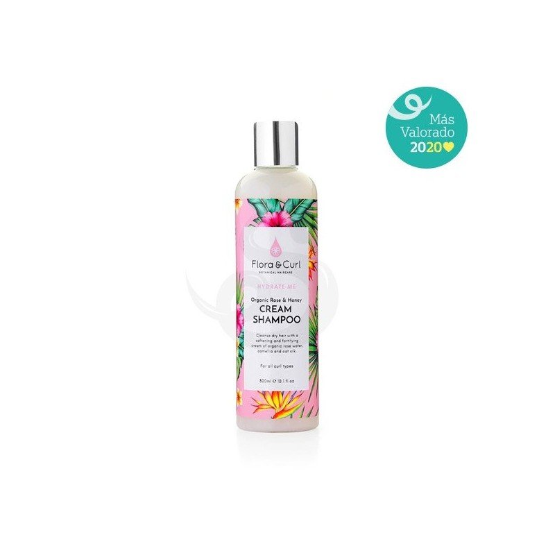 Flora & Curl Hydrate Me Organic Rose & Honey Cream Shampoo - Mejor producto 2020