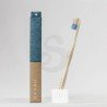 Banbu cepillo de dientes duro de bambú en color azul