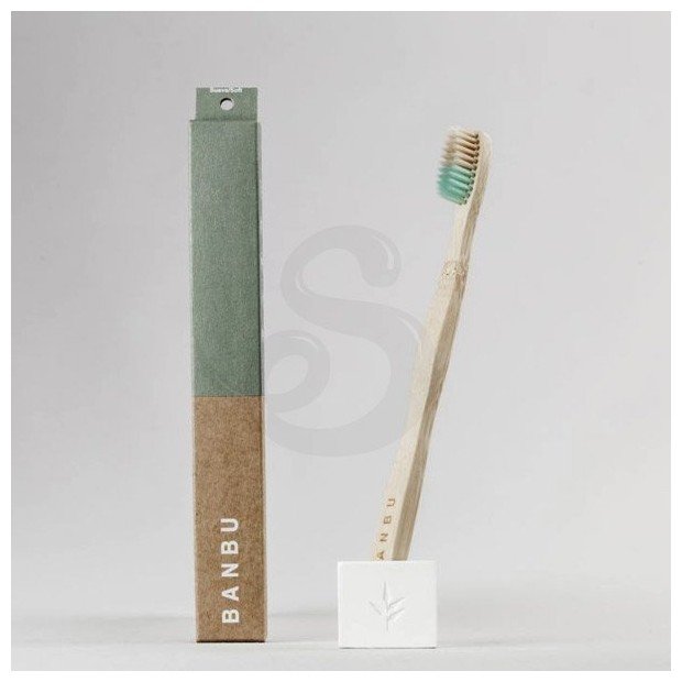 Banbu cepillo de dientes suave de bambú - verde